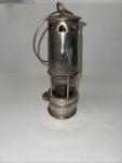 Vintage Brass Coal Miner's Lamp with Chimney