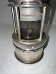Vintage Brass Coal Miner's Lamp with Chimney