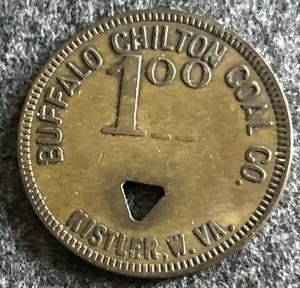Kistler WV Coal Scrip Token Buffalo Chilton $1