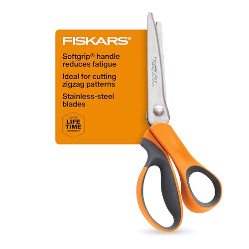 Fiskars SoftGrip 8" Pinking Shears - Orange/Gray