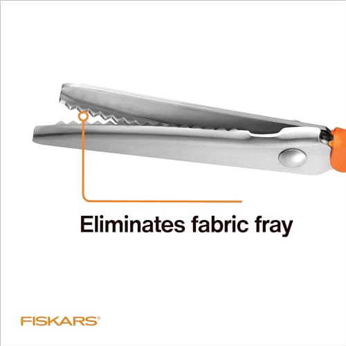 Fiskars SoftGrip 8" Pinking Shears - Orange/Gray
