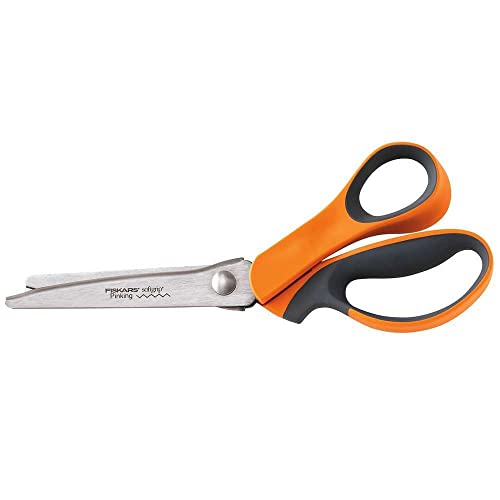 Fiskars Softgrip Pinking Scissors, 8" Orange, 9.5