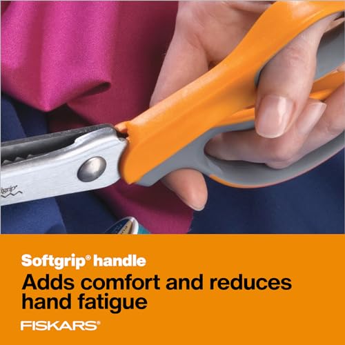 Fiskars SoftGrip 8" Pinking Shears - Orange/Gray