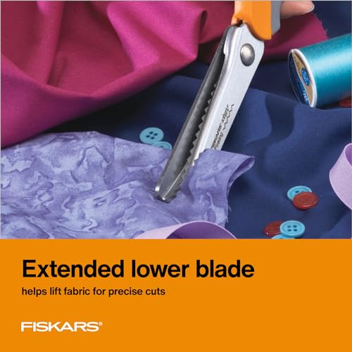 Fiskars SoftGrip 8" Pinking Shears - Orange/Gray
