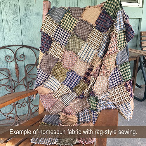 40 Primitive Charm Pack, 6" Cotton Fabric Squares