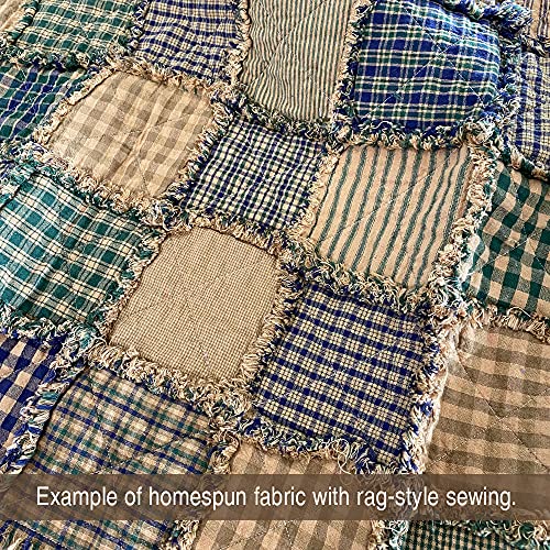 40 Cozy Charm Pack, 5 inch Precut Cotton Homespun Fabric Squares by JCS