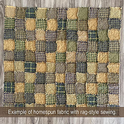 40 Cozy Charm Pack, 5 inch Precut Cotton Homespun Fabric Squares by JCS