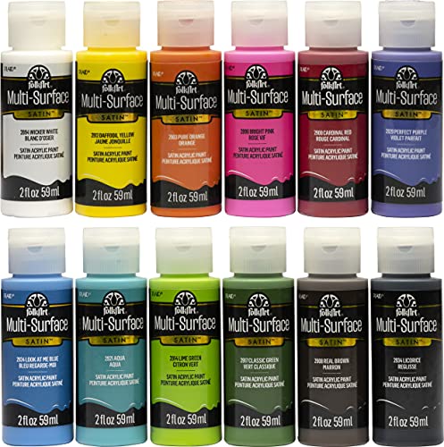 FolkArt Multi Satin Finish Acrylic Paint Set