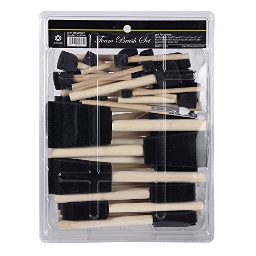 50 Pack Assorted Foam Brush Set for Acrylics