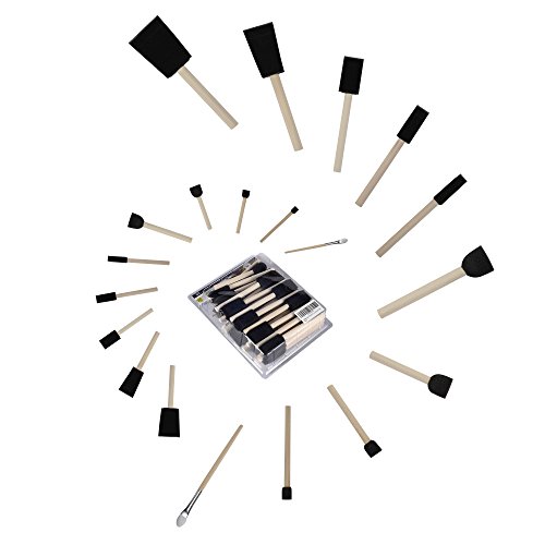 50 Pack Assorted Foam Brush Set for Acrylics