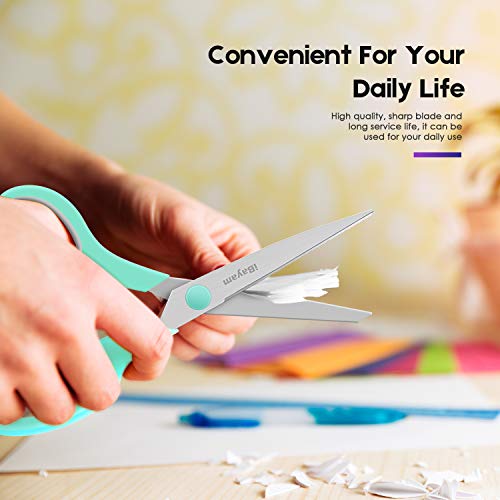 iBayam 8" All Purpose Scissors Bulk 3-Pack Set