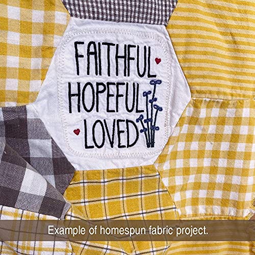 Yellow Stripe Cotton Homespun Plaid Fabric - Sold by Yard