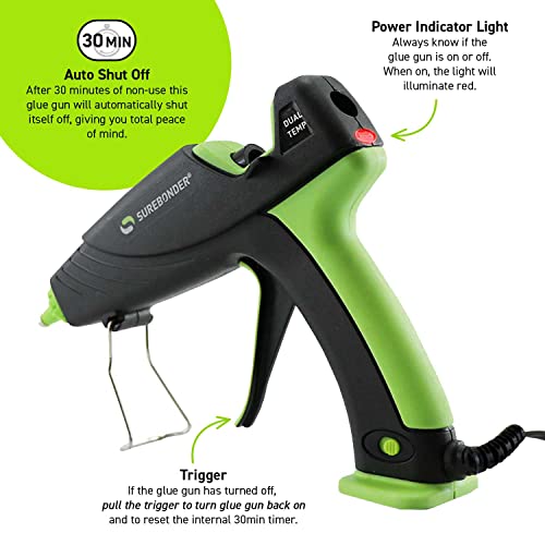 Surebonder Dual Temperature Hot Glue Gun with Auto Shut Off