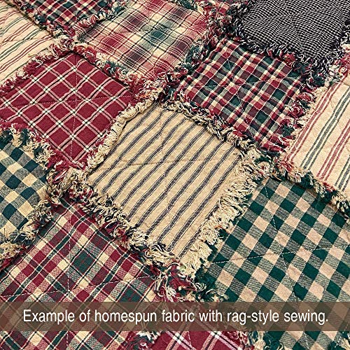 40 Rustic Christmas Fabric Squares 6 inch Precut