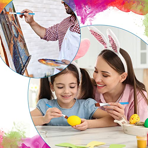 10 Pack Flat Acrylic Painting Brushes (Sky Blue)