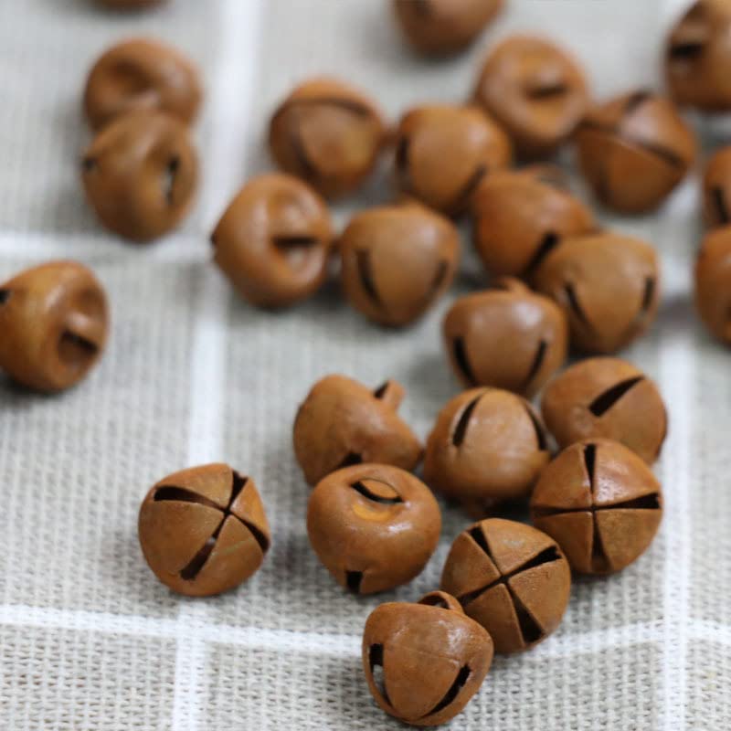 100 PC 20mm Country Primitive Craft Look Rusty Tin Jingle Bells for Christmas, Holiday or Everyday Crafting and Embellishing … (3/4 inch Small)