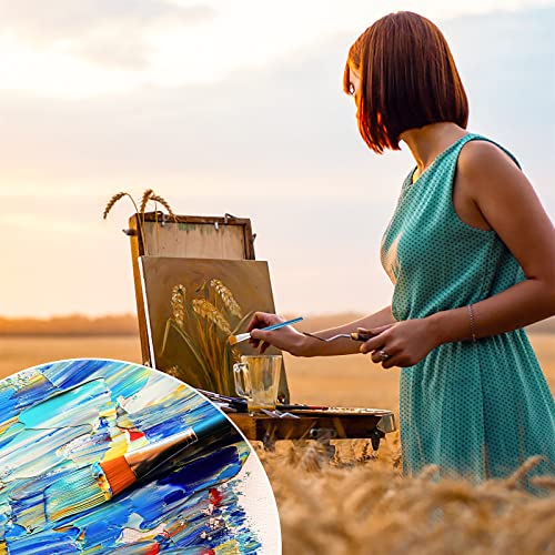 10 Flat Paint Brushes for Acrylic Painting - 1