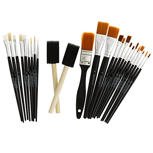 25 Piece Craft Brush Value Pack for All Artists