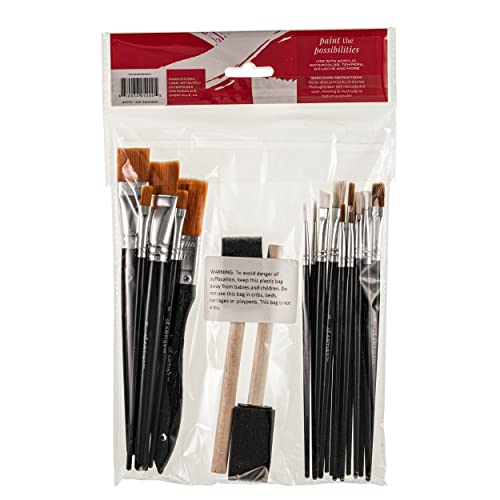25 Piece Craft Brush Value Pack for All Artists