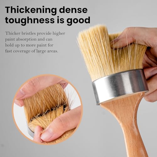 YiBaiBrush - Furniture Chalk & Wax Paint Brush Set