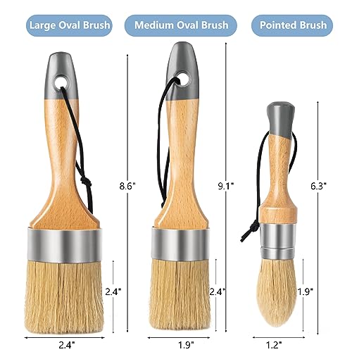 Mister Rui Chalk Paint Brush Set - 3pcs