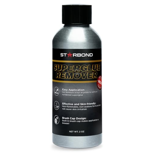 Starbond Super Glue Remover - Dissolves, Brush Applicator
