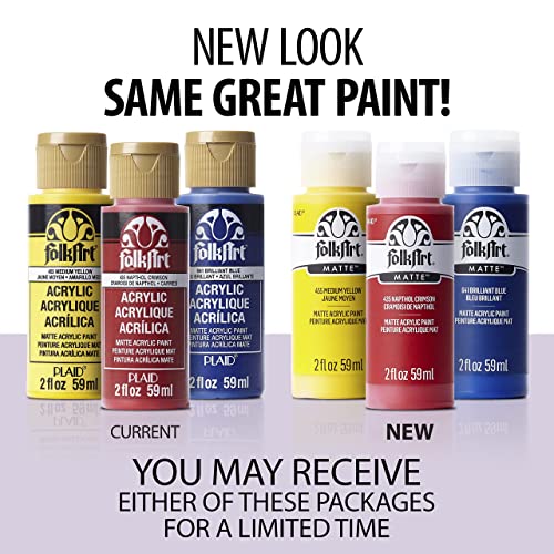 FolkArt Acrylic Paint Set - 18 Vibrant Colors