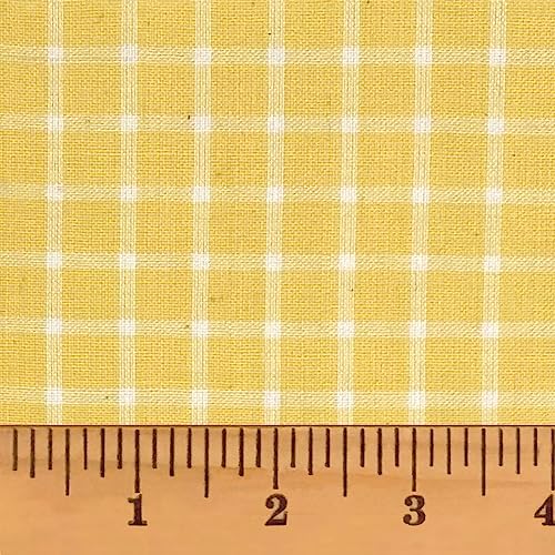 Flora Yellow 6 100% Cotton Homespun Fabric by JCS