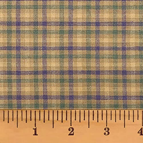 Cabot Brown Plaid Cotton Homespun Fabric by JCS