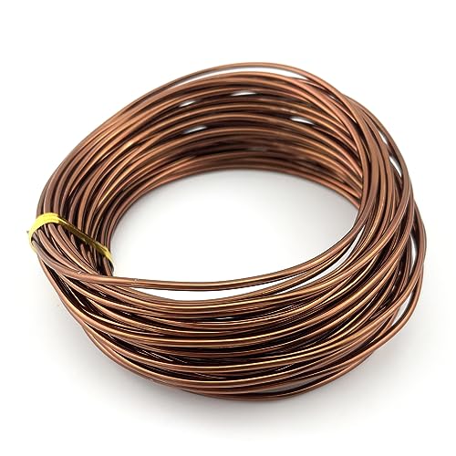 AEAOA 11 Yard Aluminum Wire Bendable Metal Wire Jewelry Craft Wire Beading Floral Making Jewelry Making Doll Making (18 Gauge, Bronze Color)