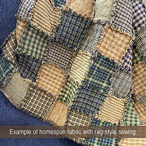 Cabot Brown Plaid Cotton Homespun Fabric by JCS