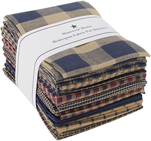 Dunroven House Homespun Fat Quarters - Navy Blue