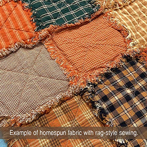 Nutmeg Brown Cotton Plaid Fabric - Sold by Yard