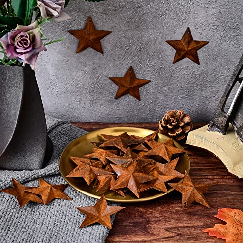 30PCS 2 Inch Metal Barn Stars for Crafts