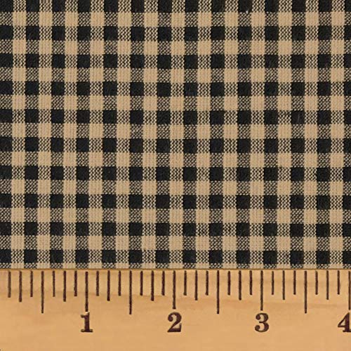 Black Plaid 100% Cotton Homespun Fabric by JCS