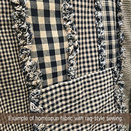 Black Plaid 100% Cotton Homespun Fabric by JCS