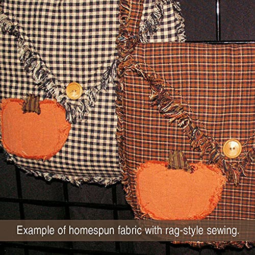 Black Plaid 100% Cotton Homespun Fabric by JCS