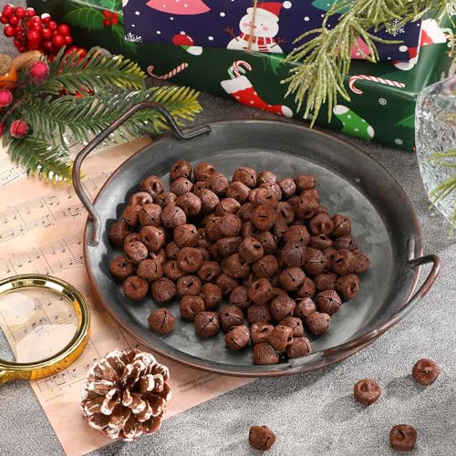 120 Rustic Christmas Jingle Bells, 3/5 Inches Metal Craft Bells for Christmas Home Decoration Christmas Party Decor Party Supplies