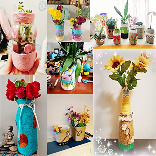 PerkHomy Natural Jute Twine 600 Feet Long Twine String for Crafts Gift Wrapping Packing Gardening Wedding Decor (Brown 2mm * 600feet)