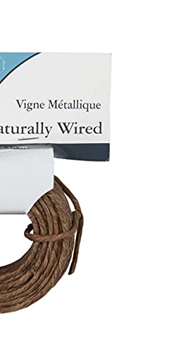 Darice Naturally Wrapped Vine Covered Craft Wire Rope with Rustic Feel for Wedding Crowns Woodland Crowns Head Wreaths Floral Arranging DIY Projects and Decorating 50 feet Brown