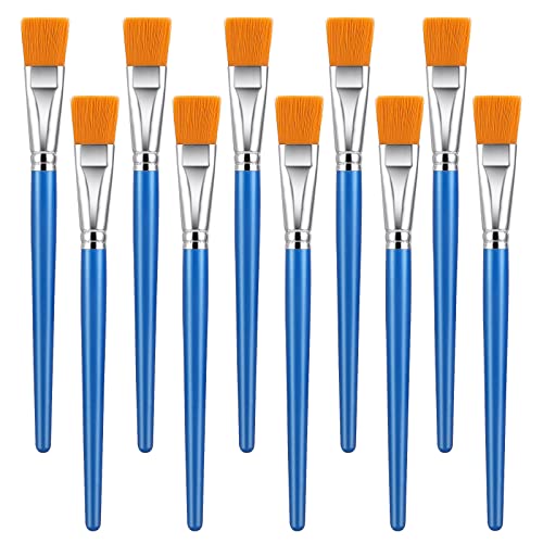 10 Flat Paint Brushes for Acrylic Painting - 1