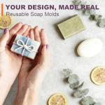 LERYKIN 3 Pack Silicone Soap Molds - 6 Cavities