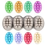 4-Cavity Oval Silicone Soap Mold for DIY