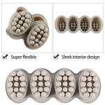 4-Cavity Oval Silicone Soap Mold for DIY