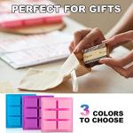 LERYKIN 3 Pack Silicone Soap Molds - 6 Cavities