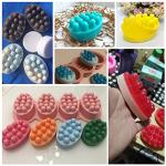 4-Cavity Oval Silicone Soap Mold for DIY