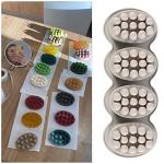 4-Cavity Oval Silicone Soap Mold for DIY