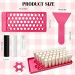 Zenihol Pink DIY Lip Balm Tray and Spatula