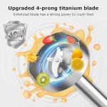 Bonsenkitchen Immersion Blender with Stainless Steel Blades