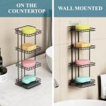 4-Tier Soap Holder with Diatomite Mat